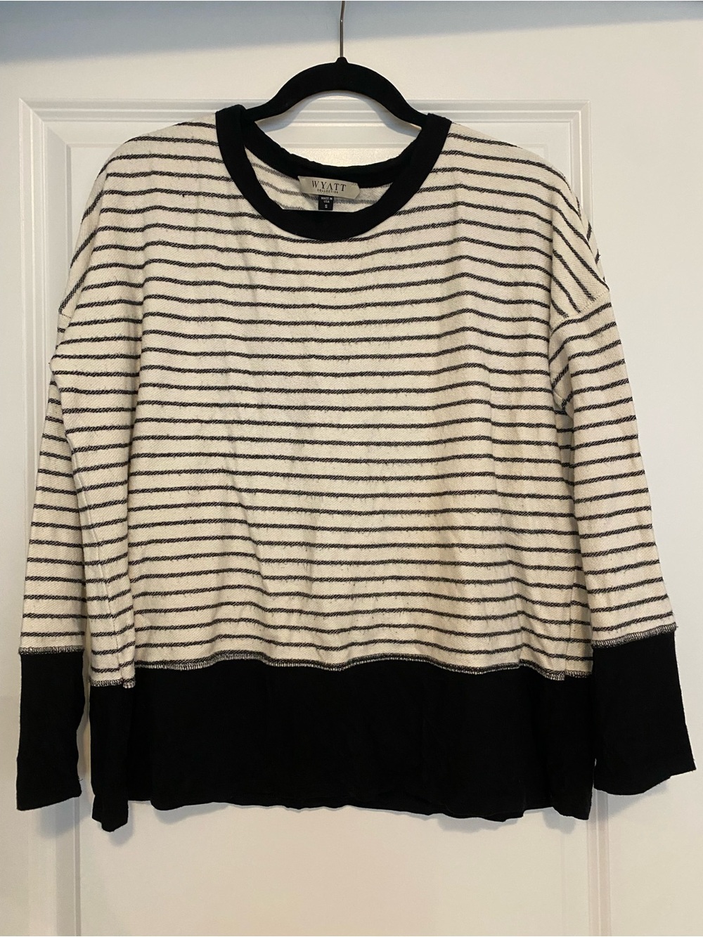 WYATT Striped Crewneck Sweater